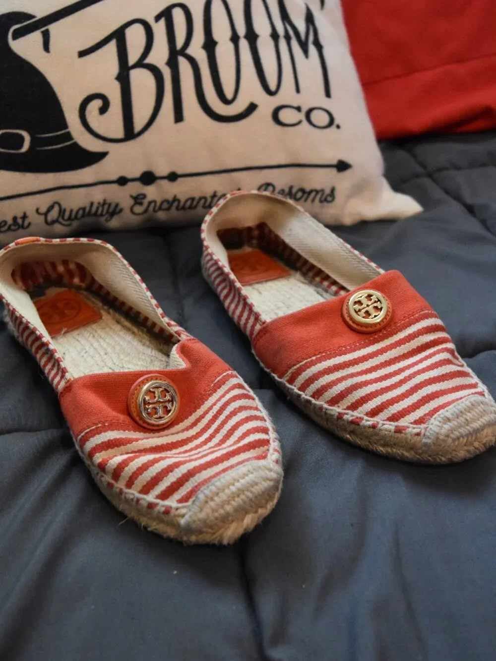 Tory Burch Stripe Espradilles Shoes‎ Size 8 - CUTE!